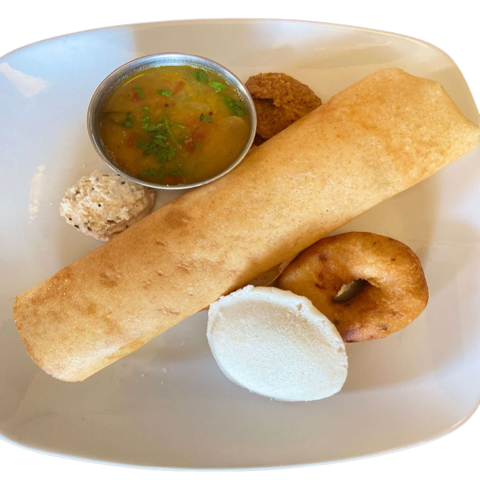 Idli Vada Dosa combo platter