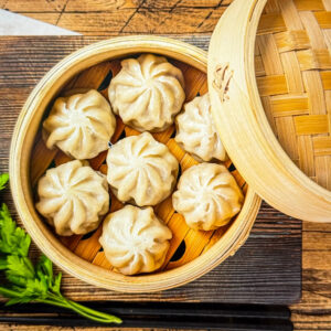 House made momos at Davie Dosa Company Richmond BC