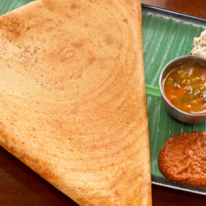 Mysore Masala dosa with chutney and sambar at Davie Dosa Company Richmond BC